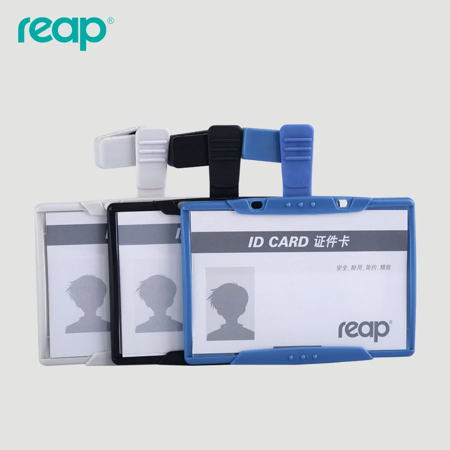 

12pcs/lot ID Card Holder Plastic Name Badge Card 7108 Clip Staff name Badge card holder
