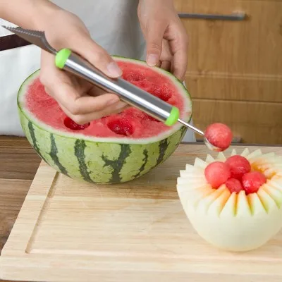 

25.3*3cm Fruit Platter Carving Knife Melon Baller Spoon Ice Cream Scoop Watermelon kitchen gadgets accessories Slicer Tools