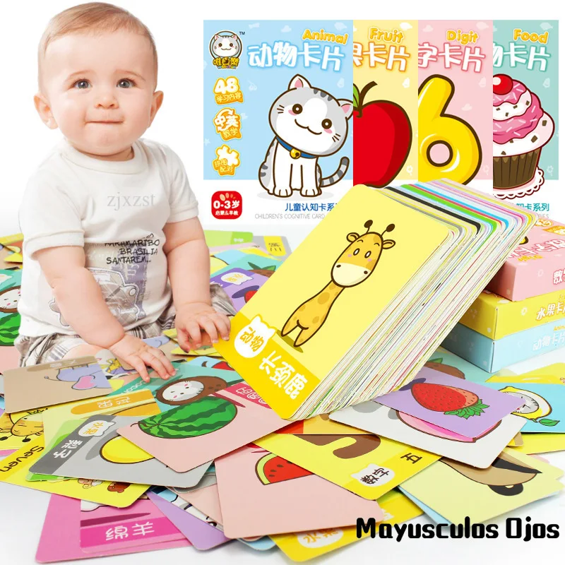 

ZH Bebel Child Tear No Rotten Card Baby Early Childhood Toys Chinese And English Cognition Literacy Varied Style
