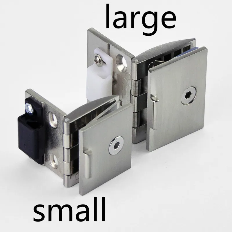 1 Pcs Furniture Hardware Glass Wine Cabinet Opening Hinges Cabinet Door Display Glass Hinge Size Accessories