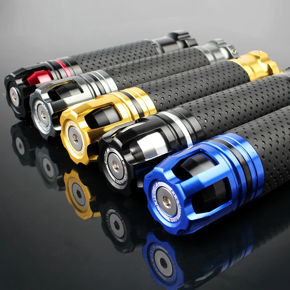 Motorcycle Handlebar Handle Bar Grips 22mm 7/8 For Suzuki Honda Yamaha kawasaki KTM Benelli Ducati Custom Aluminum&anti-Slip comfortable anti slip aluminum alloy motorcycle handle grips blue black silver 2 pcs