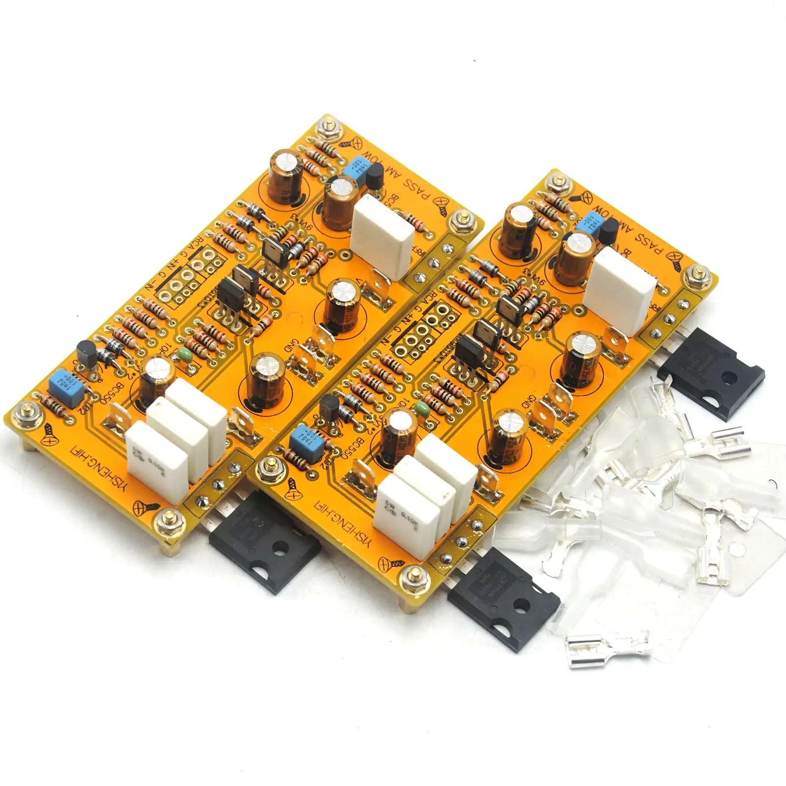 One Pair PASS AM single-end Class A Amplifier Board Pre-amp 10W 8ohms DC 18V-0V-18V