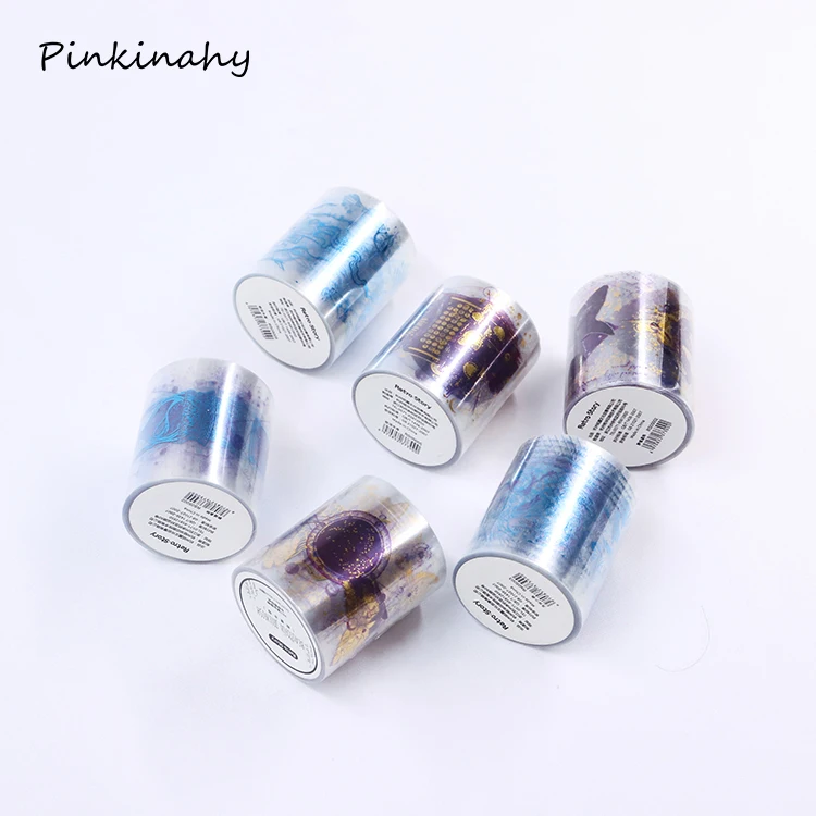 Starry sky Planet PET Tape Ocean stars Series Gold Foil Washi Masking Tape Stickers Scrapbooking Stationery Decorative Tape