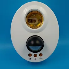 Body Smart Pir Sensor Motion Switch Intelligent Adjustable Delay E27 Spiral Lampholder 110-250V