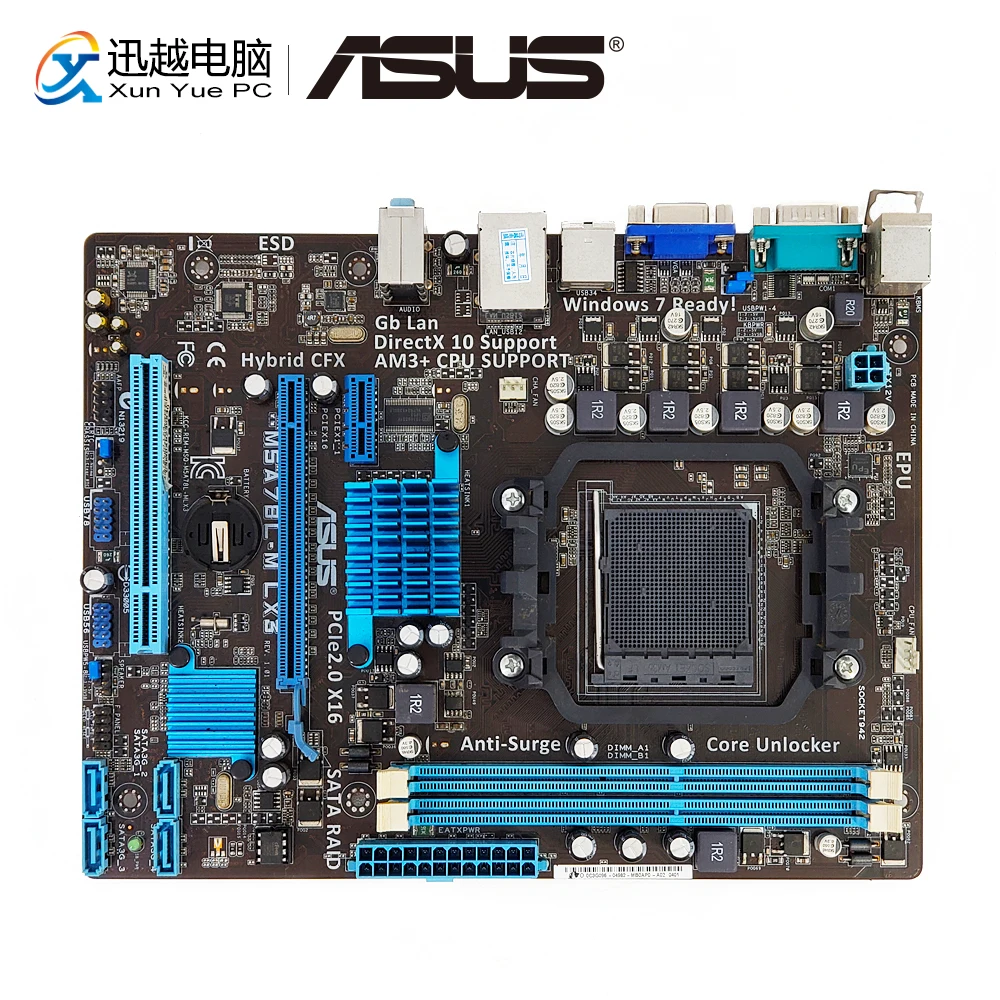 Asus M5A78L-M LX3 Desktop Motherboard 760G Socket AM3+ DDR3 16G SATA2 USB2.0 VGA COM Micro ATX Asus M5A78L-M LX3 Desktop Motherboard 760G Socket AM3+ DDR3 16G SATA2 USB2.0 VGA COM Micro ATX