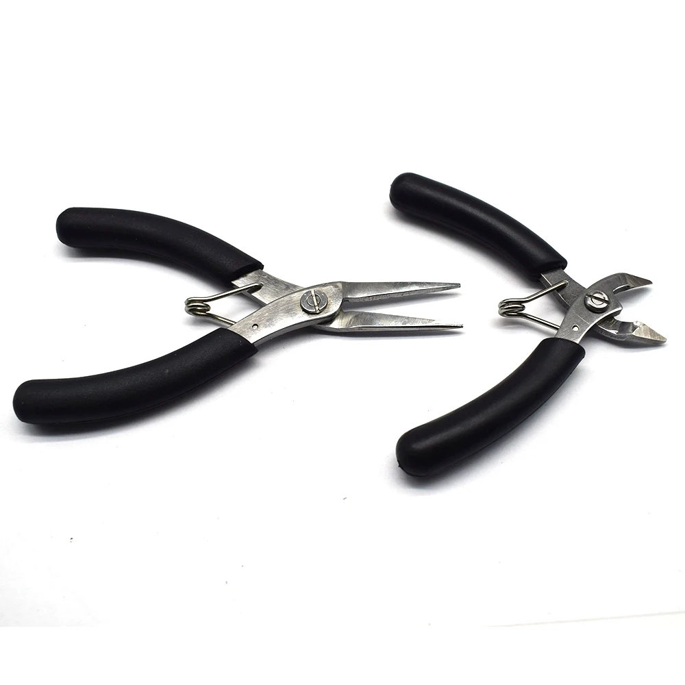 Черные плоскогубцы ножницы для обрезки цепей Инструменты для ремонта ювелирных изделий поделки из бисера инструменты и оборудование 130 мм и 125 мм