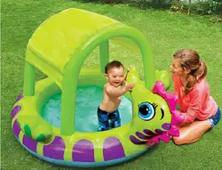 Intex 57110 надувной бассейн ребенка гиппокамп обтянутый козырек от солнца Детский бассейн детский бассейн океан пул Размер 155*135*104 см