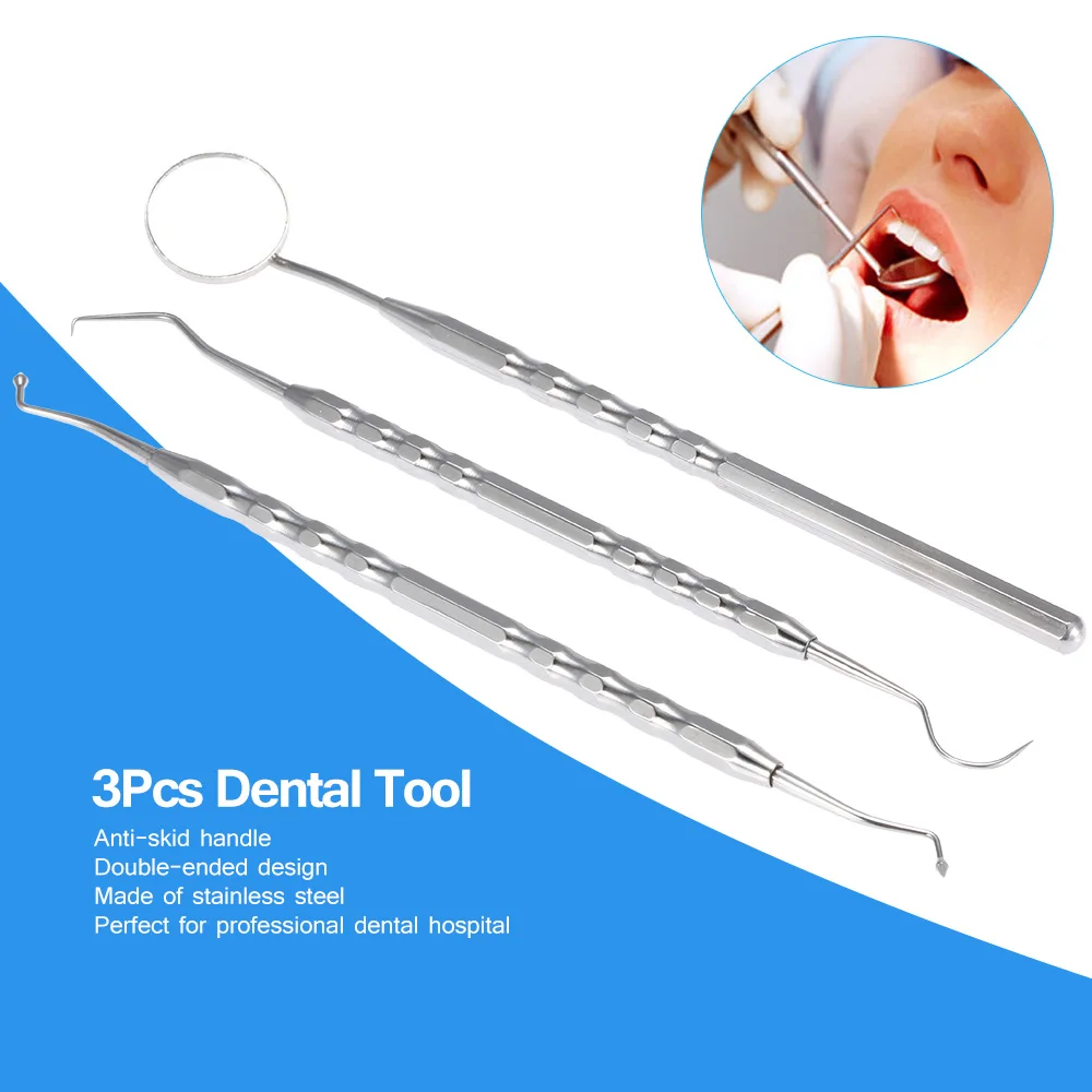 Buy 3Pcs New Dental Instruments Kit Stainless Steel