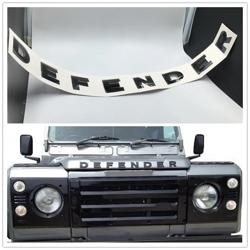 

Soarhorse Car Accessories For Land Rover Defender Front Bonnet Emblem Logo Badge Lettering Sticker