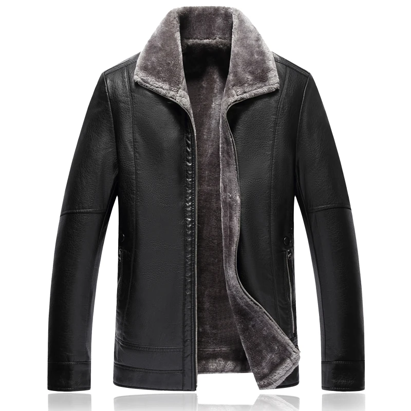 Large size thermal Suede Autumn and winter men warm Windproof coat plus size L 4x 5xl 6xl 7xl