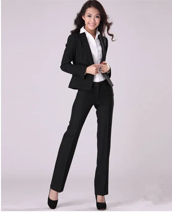 Женские деловые костюмы, формальные брюки в деловом стиле деловой костюм, комплект из 2 предметов, униформа на пуговицах, Дизайнерский Костюм