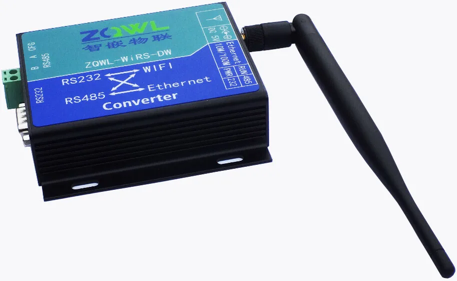 Serial Device Server RS232 RS485 to Wifi / Ethernet TCP Converter UDP VCOM Gateway 9V~36V