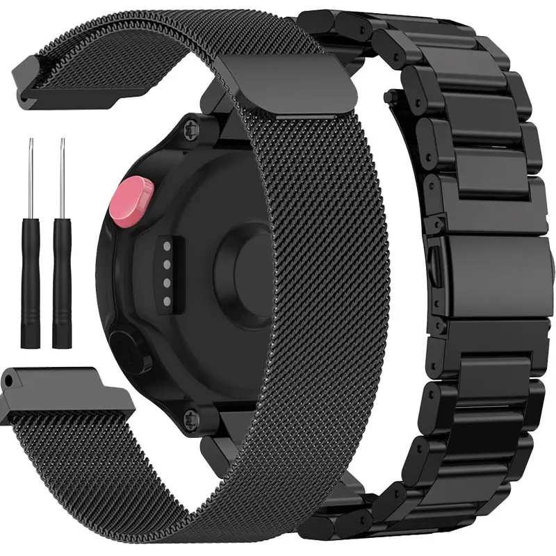 

Metal Watch Strap For Garmin Forerunner 220 230 235 630 620 735 Smart Wristband Stainless Steel Bracelet Band Accessories
