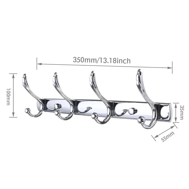 TAPCET 3/4/5 Крючки из нержавеющей стали с хромированным напылением, утепленное платье крючки для банного халата шляпа настенная вешалка