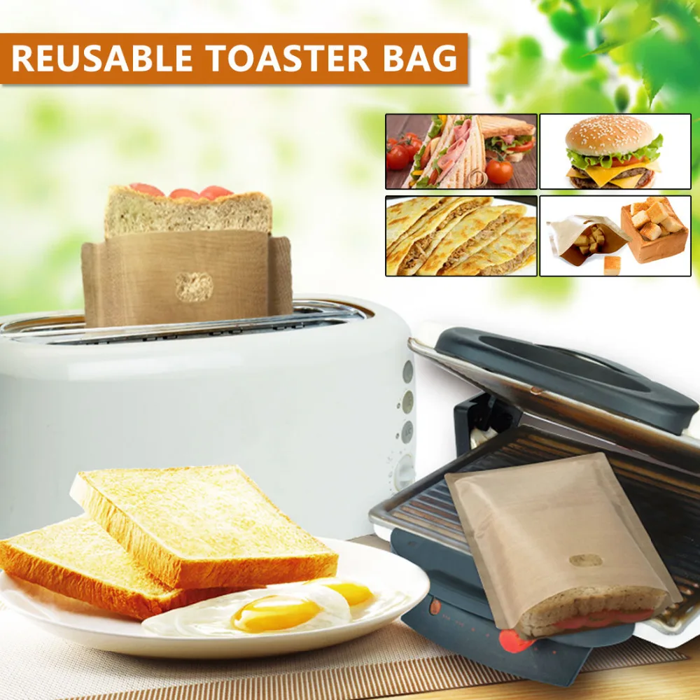 Многоразовый пакетик для тостера с антипригарным хлебом пакет пакеты для сэндвича с покрытием из стекловолокна тосты микроволновые нагревательные Кондитерские инструменты