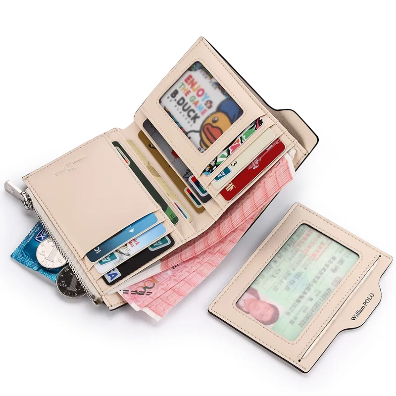 

Williampolo Fashion New Men wallet short Small slim wallet Casual Bi-fold Male Denim Purse with removable card holderPL181370