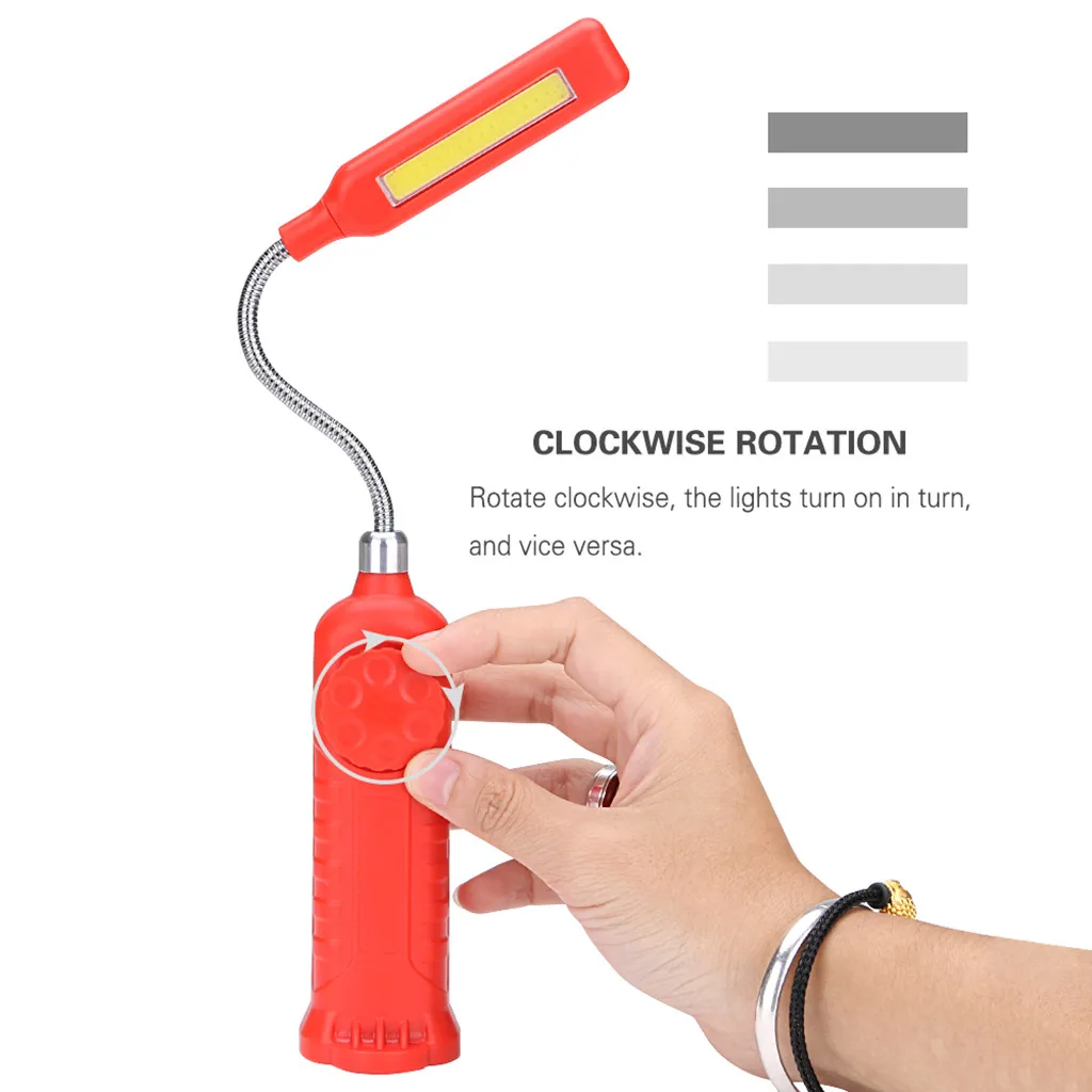 

COB LED Working Magnetic Flashlight Flexible Camping Torch Metal Lamp Reading light Mountaineering outdoor camping new 416