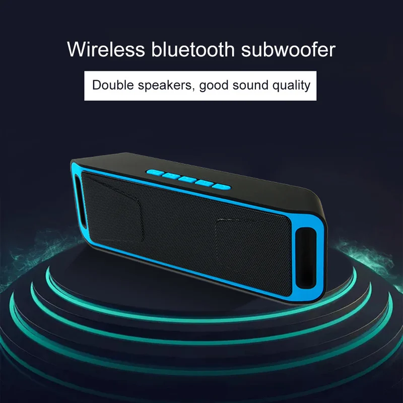 

Bluetooth 4.0 Speaker TF SD Card USB FM Radio Built Mic Super Dual Bass Stereo Sound Box Wireless Subwoofer Speakers