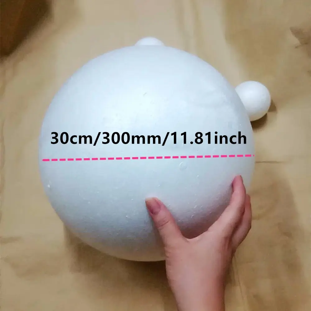 

30cm 1pcs White Modelling Polystyrene Styrofoam Foam Balls Party Christmas Ball DIY Craft Home Wedding Decorations 11.81in