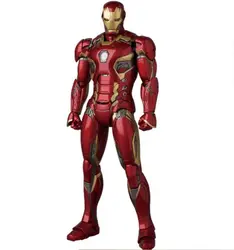 Marvel Мстители Возраст Ultron Железный человек Mk45 MAFEX 022 ПВХ фигурку Коллекционная модель игрушки куклы 16 см