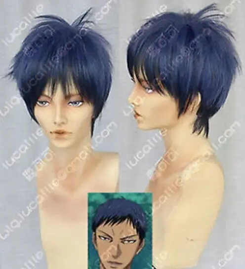 Парик Kuroko's Basketball Aomine Daiki Короткий синий черный постепенное изменение косплей
