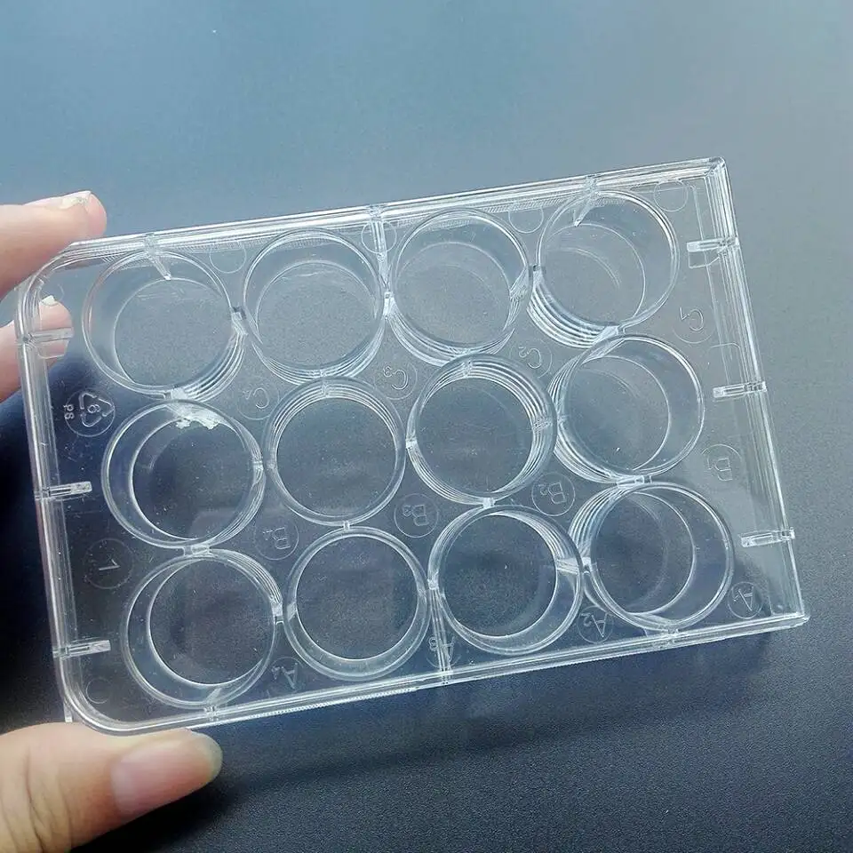 5 pcs, 12 hole disposable Petri Dish 12 well bacterial culture plate