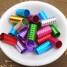 100 шт./лот разноцветные 8/16 мм покрытые волосы оплетка дреды бусины Регулируемая манжета зажим 8 мм отверстие зажим+ 3 шт бесплатно бусины для волос
