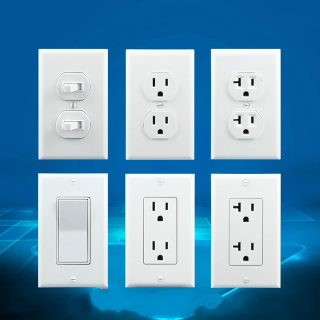 Interruptor de ida y vuelta - Enchufes eléctricos estándar - Enchufe extra  plano - Enchufe de pared - Interruptor inalámbrico de ida y vuelta