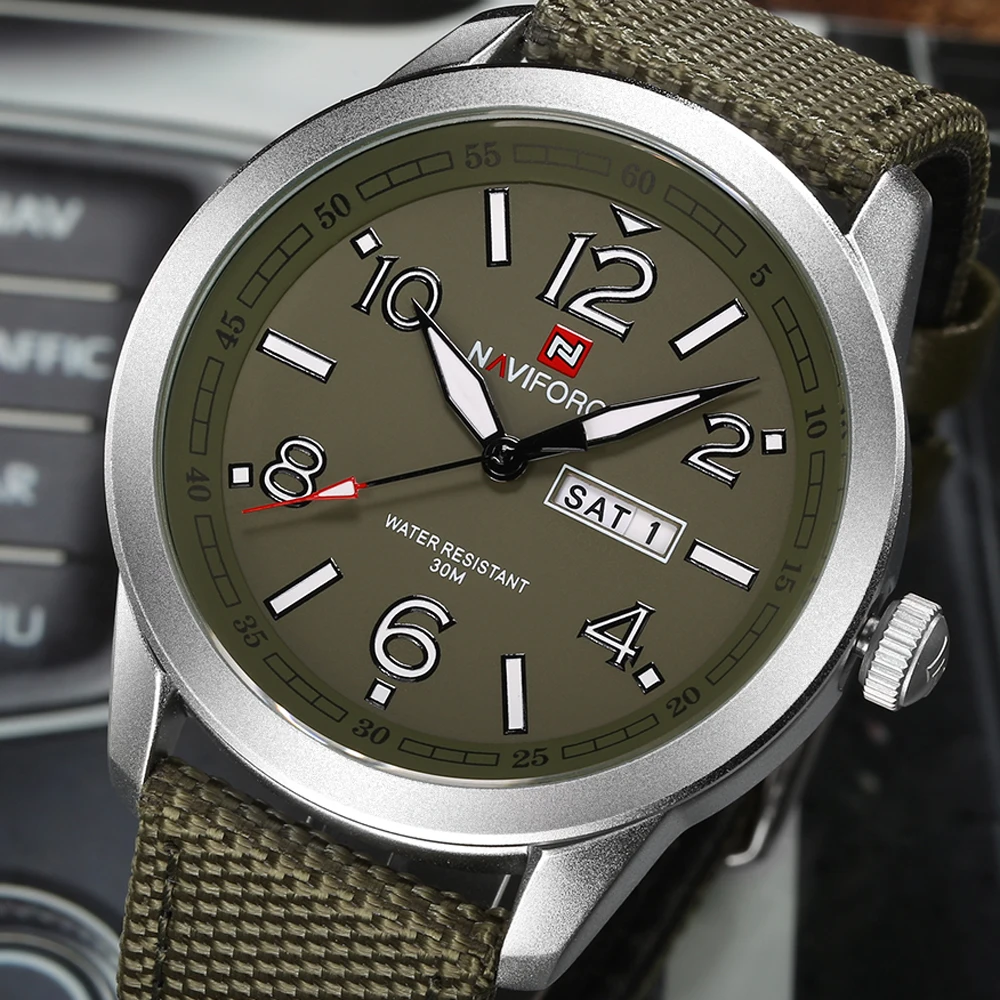 

NAVIFORCE Sports Men Watch Army Military Mens Wristwatch Week Display Fashion Casual Camping Male Clock Saat Relogio Masculino