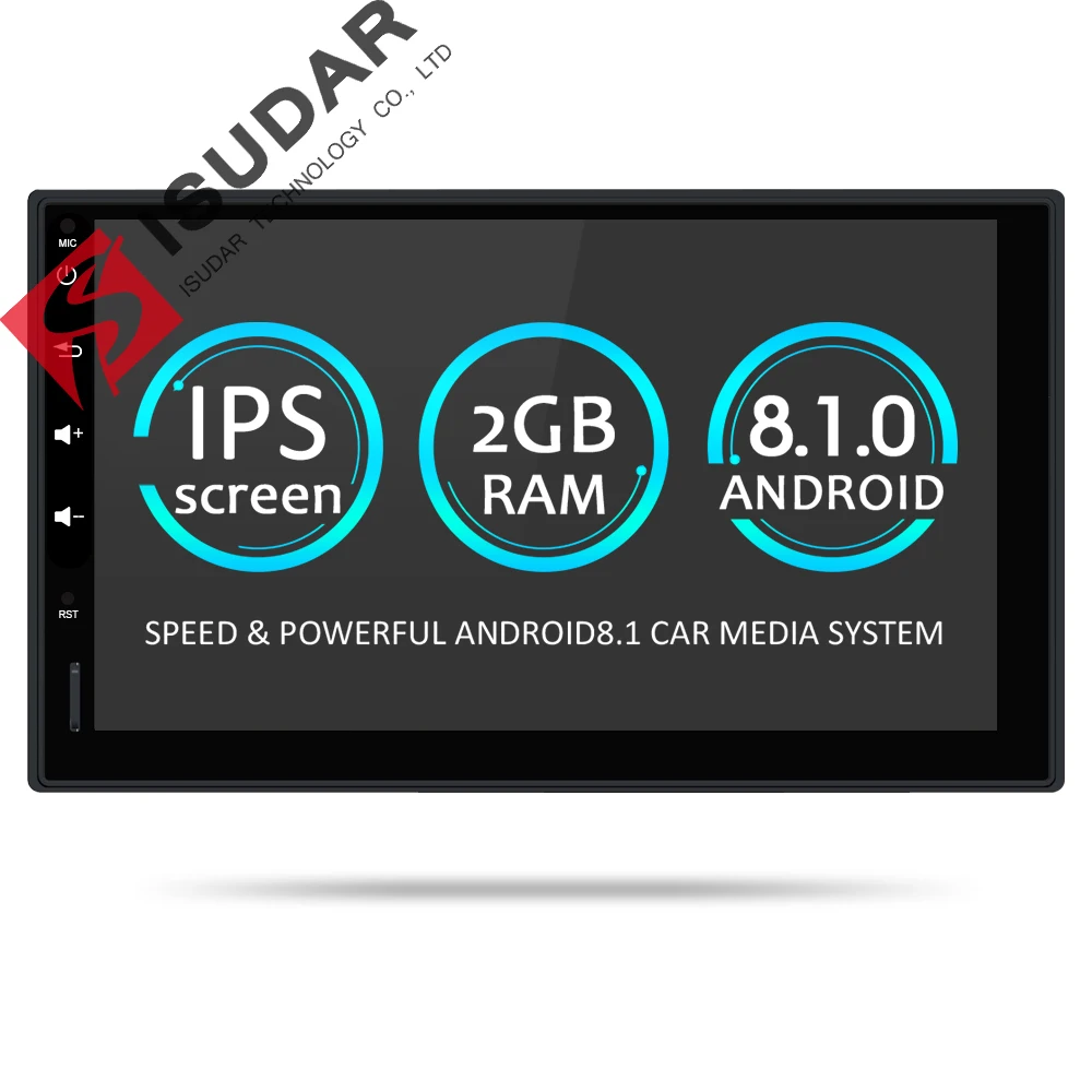 

Isudar Universal Car Multimedia Player 2Din Android 9 DVD Automotivo Wifi Radio FM GPS USB DVR OBD2 Quad Cores RAM 2G ROM 16G