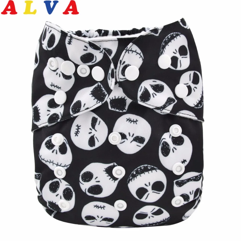 

1pc Alvababy All In One Diaper with Pocket Sewn-in one 4-layer Bamboo Insert AIO Diaper