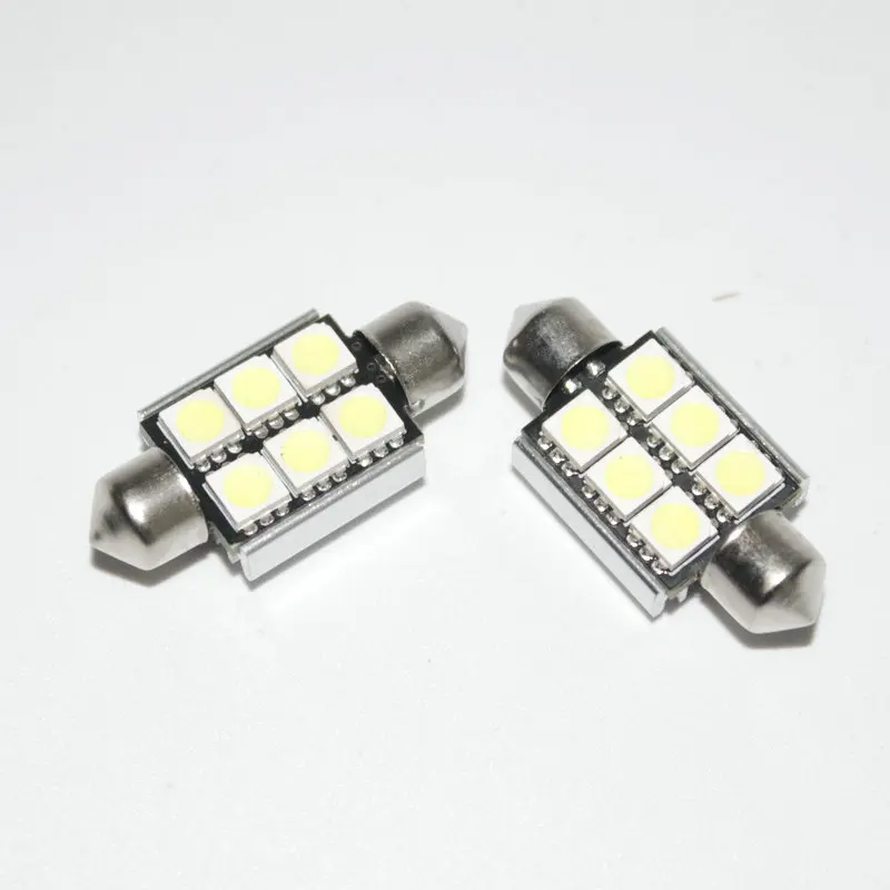 AUXITO CANBUS 41MM 42MM LED Festoon Bombillas 3020 SMD Blanco Coche