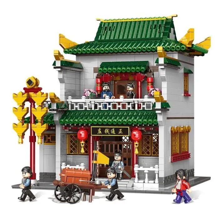 Уличная серия XINGBAO Zhonghua китайский кинотеатр чайный домик ИНН банки Wanfu набор