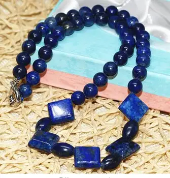 

for Women jewelry choker anime gem High-grade Lapis lazuli natural stone beautiful round beads diy European Jewelry Necklace mak