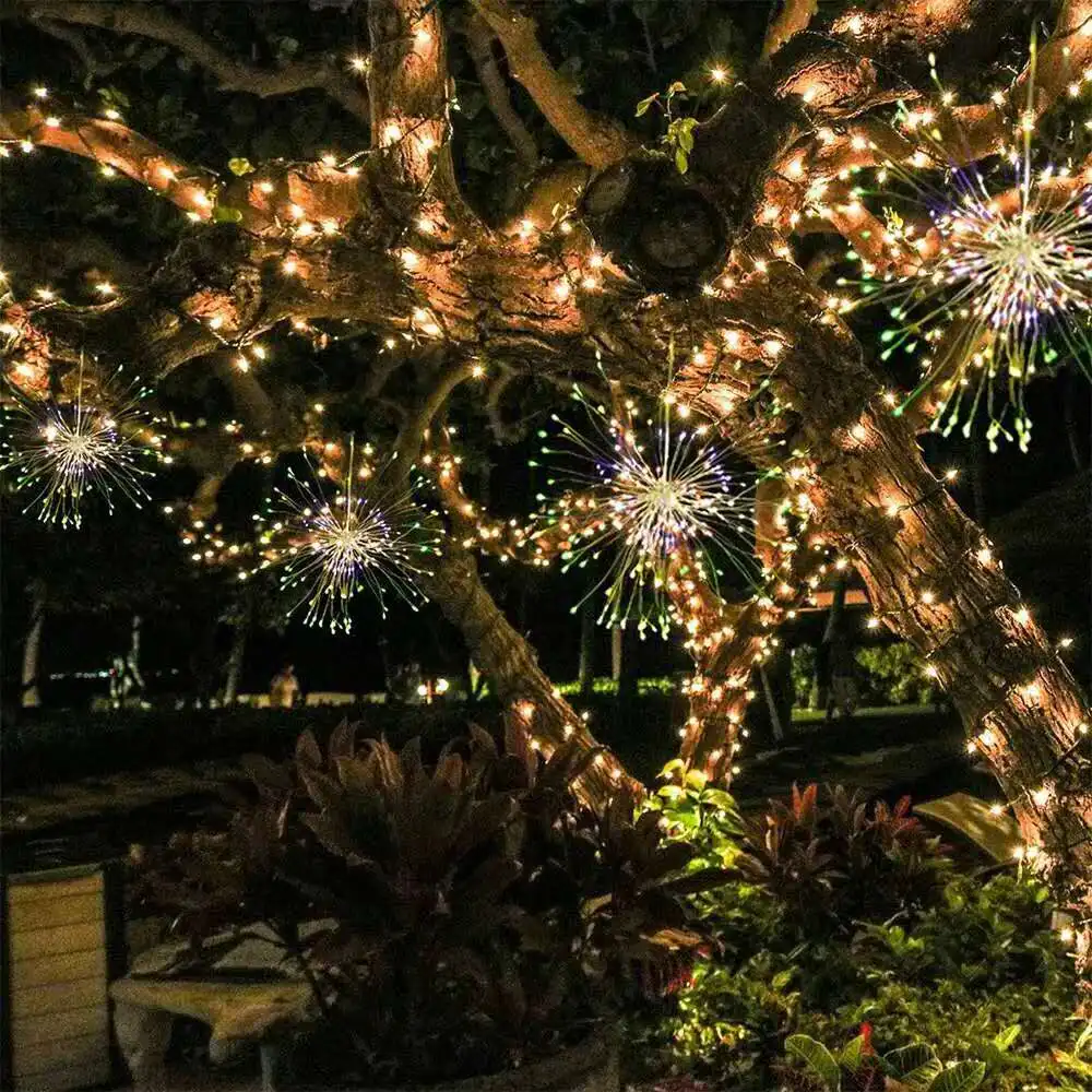 Рождественские огни самодельный букет в форме Starburst свет удаленного Управление 8 режимов затемнения дома, патио, Крытый наружной отделки