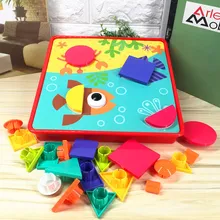 3D пазлы, игрушки для детей, композитная картина, головоломка, креативная мозаика, набор для ногтей с грибами, Обучающие игрушки, Кнопочная игрушка для детей