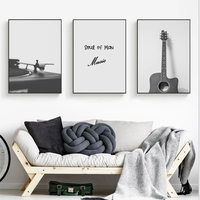 Preto-e-Branco-C-pia-Da-Arte-Do-Cartaz-Da-Guitarra-Da-M-sica-Nordic-Elemento (1)