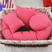 Новорожденный фотографии Подушки Детские Корзина наполнитель 4 шт./компл. ребенка пшеницы пончик позирует реквизит позирует погремушка Studio Размеры