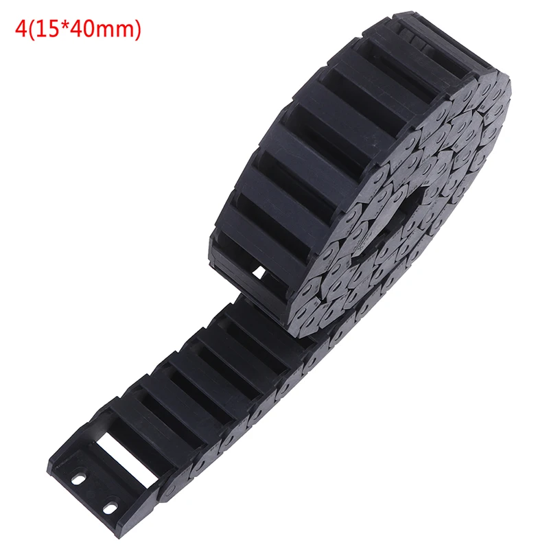 Cable Chain Semi-Enclosed 15*20 30 40 50mm Wire Transmission Carrier Plastic Drag Towline For 3D Printer CNC Engraving Machine