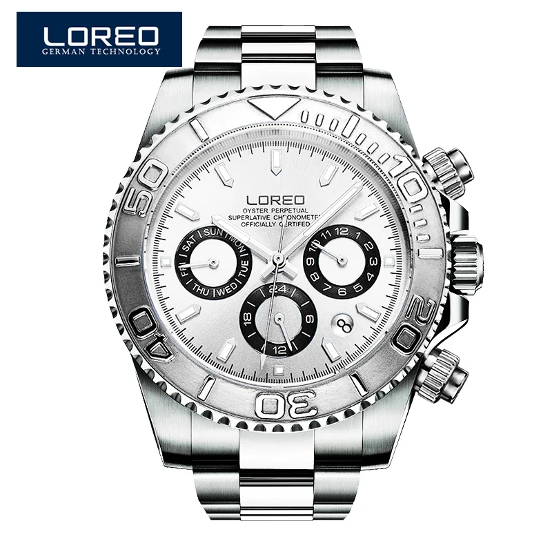 

Luxury men's automatic mechanical watch LOREO Brand waterproof luminous stainless steel scratch resistant fashion diver watch
