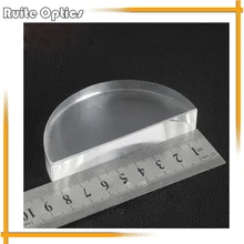 80 мм Диаметр полукруглый стеклянный блок призма для эксперимента по рефракции оптики