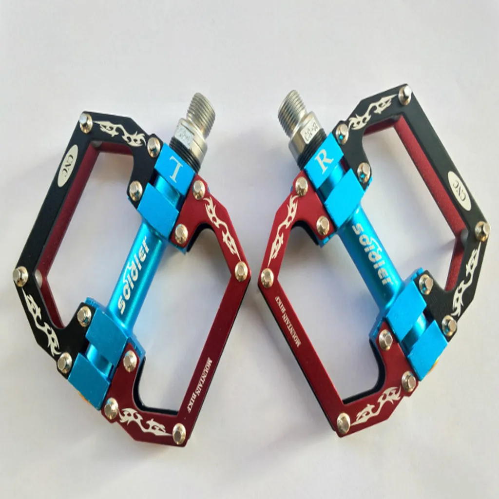 

Color mixing Cycling Pedals Professional MTB Road Bike Pedals Aluminum Anti-slip Bicycle Flat Platform Pedals Riding Parts