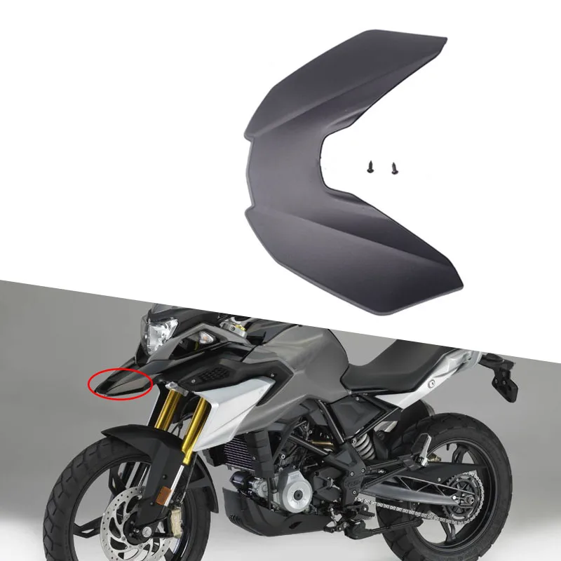 Motorcycle Accessories Black Front Fender Beak Extension Extender Wheel Cover Cowl For BMW G310GS 2017-2018 (16)