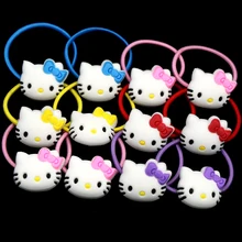 12 шт., hello kitty, эластичные резинки для волос, заколки для волос, для девочек, конский хвост, резинки, милые резинки для волос, резинки, резинки, аксессуары для волос