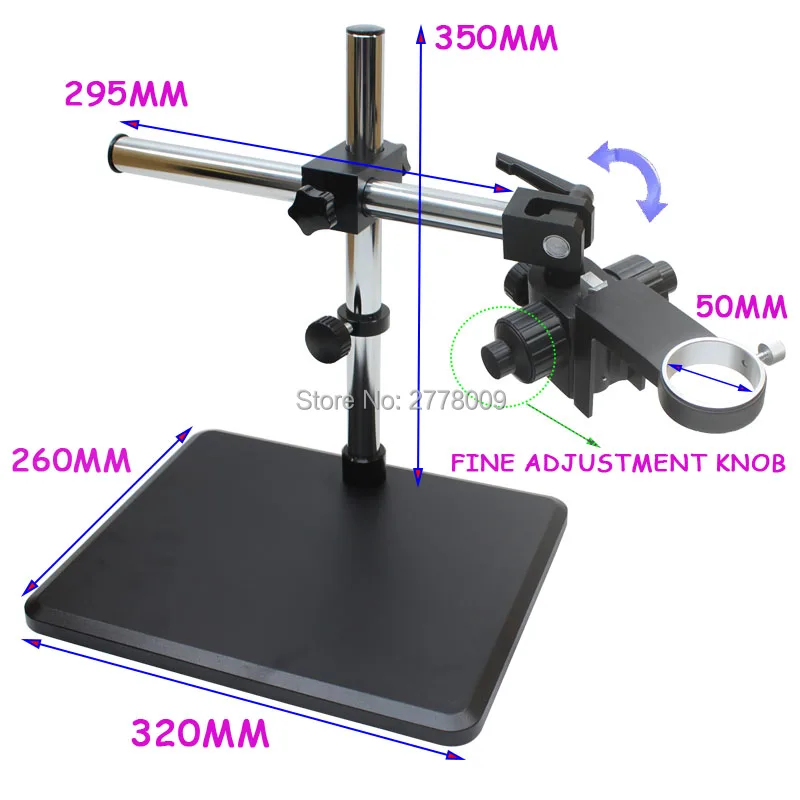 

Industrial Microscope Camera Lens Focusing Ring Holder 50mm Fine Adjustment Bracket 360 Degree Free Rotation Adjustment Angle