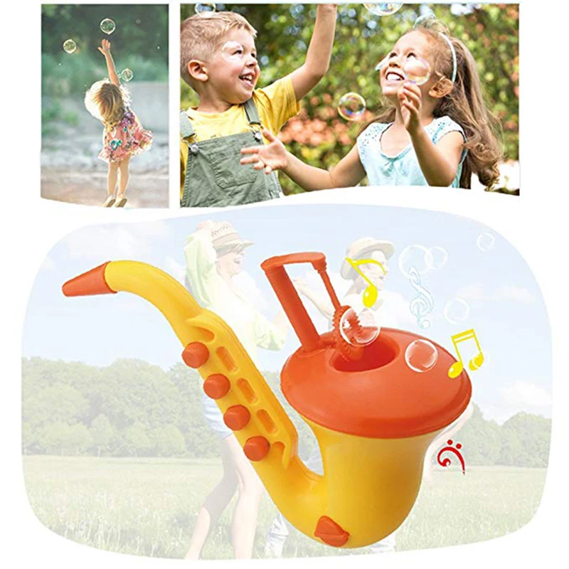 ZhenDuo Toys Set of 2 Adorable Saxophone & Pipe Music Bubble For Kids Outdoor Camping Summer with Bubble Liquid