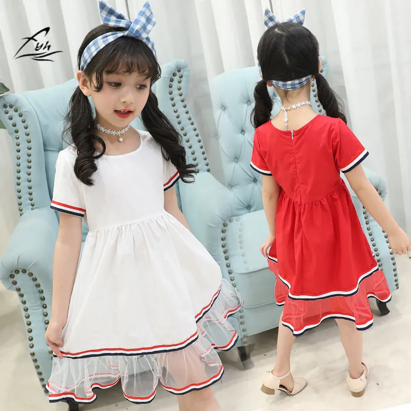 Buy Cheap FHY Kids Clothing Newest Summer Baby Kid Girls Short Sleeved Dress Gauze Sequins Dress Summer Party Tutu Dresses Princess Dress