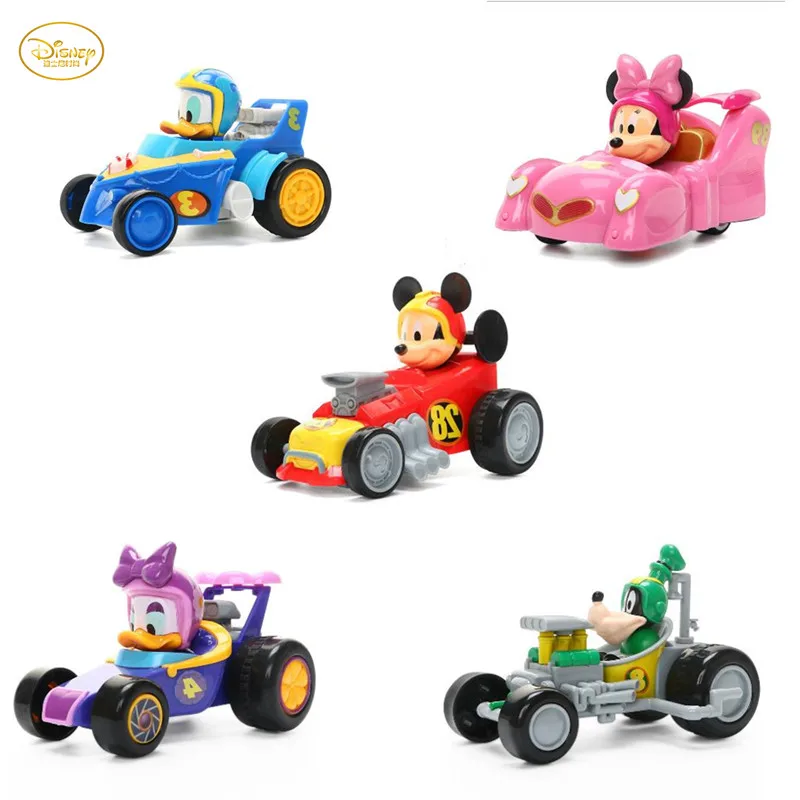 

The new Cars Disney Mickey Minnie Mouse Donald Duck Plastic Sliding Children Toy Car Vehicles Kid Christmas Birthday Gift