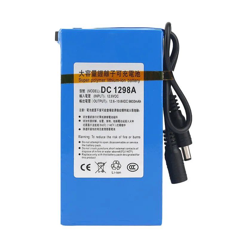 

Cncool Durable DC 12V 9800MAH High Capacity Super Powerful Rechargeable Battery Backup Li-ion Battery For Camera Accmulators