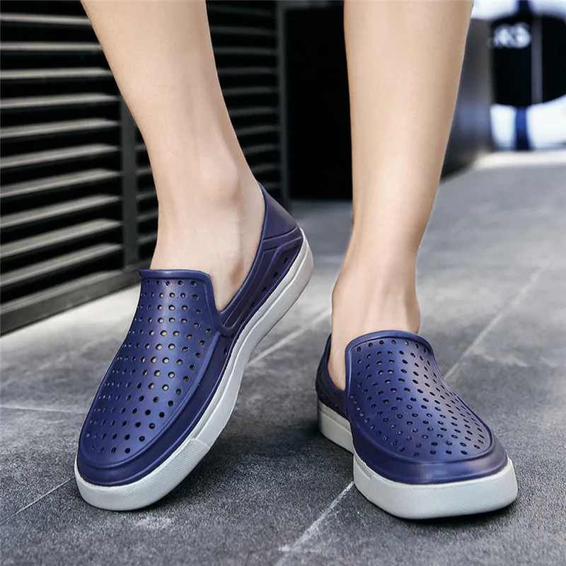  Outdoor Casual Sandals Walk Beach Flip Flops Flat Men Hollow Light Shoes Slipper terlik kapcie Slides 40FE1108